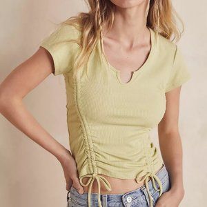Free. People Top Notch Tee- small size  - NEW ( color : Taupe )